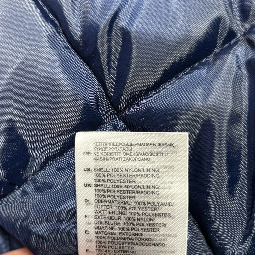 Adidas Columbus Blue Jackets Jacket Mens M Blue Padded Parka‎ Coat Logo New NWT